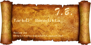 Tarkó Benedikta névjegykártya