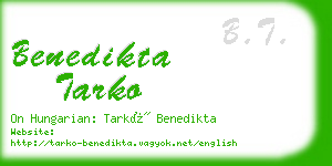 benedikta tarko business card